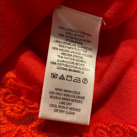 Free People lace overlay shift dress XS red slip - Picture 6 of 8